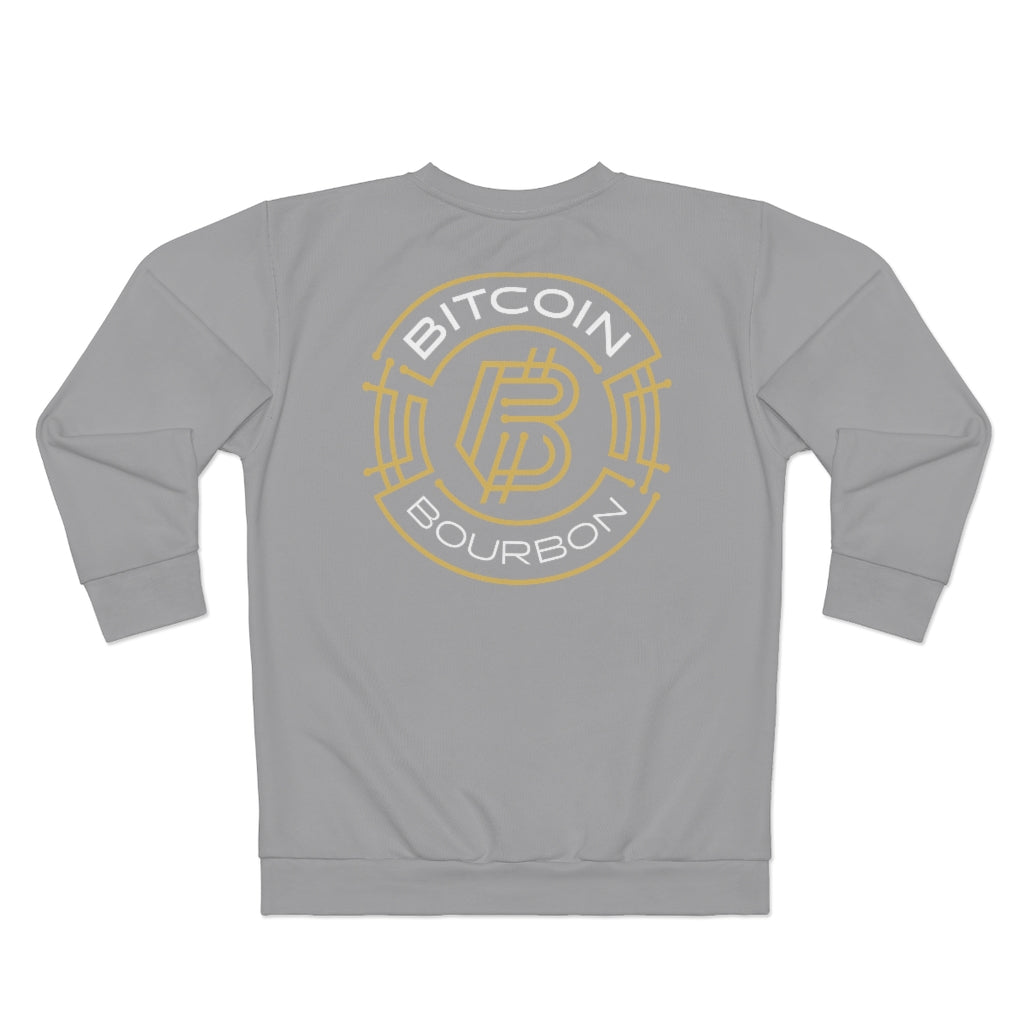 Bitcoin Bourbon Back Logo Crew Neck Sweatshirt